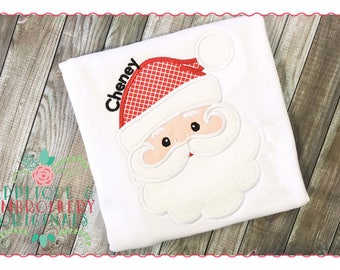 Applique and Embroidery Originals Digital Design -- 135 Santa Face Applique Design for Christmas, instant download