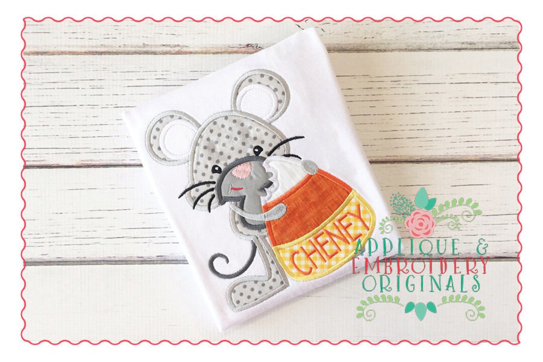 Halloween Mouse Candy Corn Applique Design – Thanksgiving, Fall ...