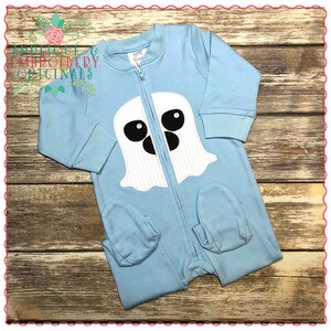 Applique and Embroidery Originals Digital Design 676 Split Ghost Boy Applique Design Halloween Zipped Sweatshirt Embroidery Machine instant
