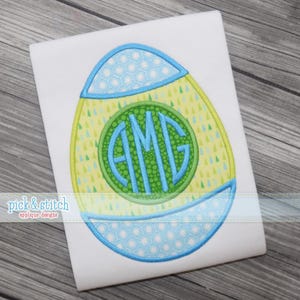 AEO 939 Monograma Huevo - Diseño de aplique de Pascua (Descarga digital)