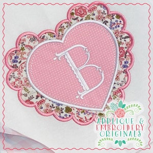 Applique & Embroidery Originals Digital Design 2319 Scalloped Heart Applique Digital Design, embroidery machine, download