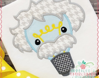 Applique & Embroidery Originals Digital Design 1891 Einstein Light Bulb School Applique Design descarga instantánea, máquina de bordar