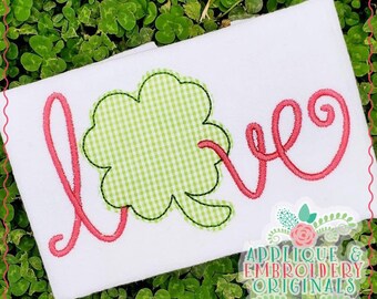 Applique & Embroidery Originals Digital Design 2945 Clover Love St Patrick's Day All-In-One Applique Design Embroidery Machine