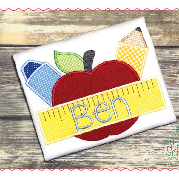 Back to School Embroidery Design - Etsy
