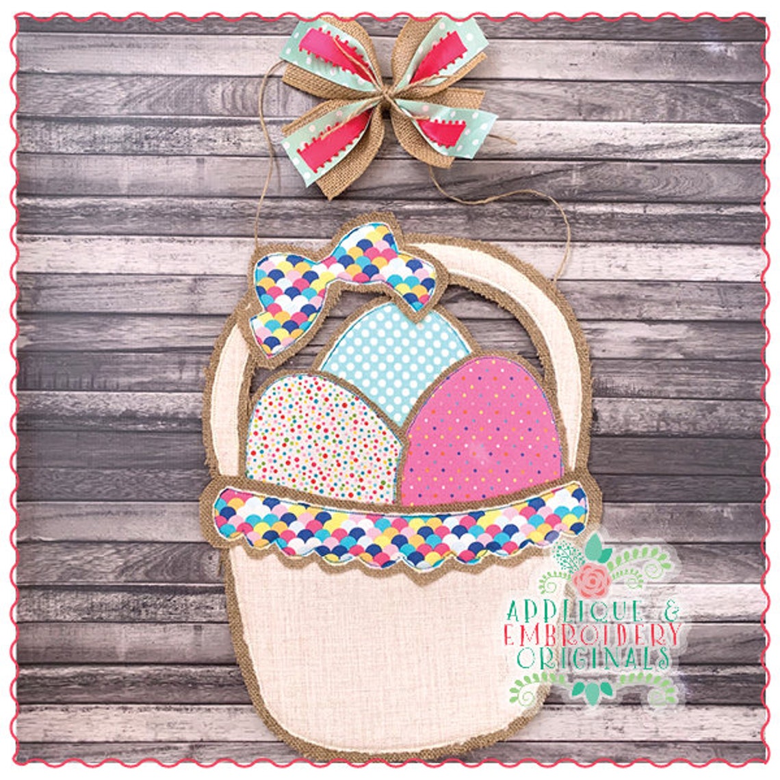 Applique & Embroidery Originals Digital Design 1471 Easter Egg Basket ...