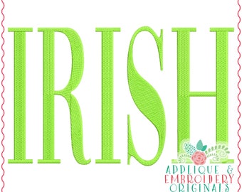 Applique & Embroidery Originals Digital Design 3727 IRISH Word Art St Patty, St Patrick's day, instant download