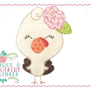 Applique and Embroidery Originals Digital Design-049 Come For Dinner Turkey Applique Design for Thanksgiving and Fall, instant download image 2