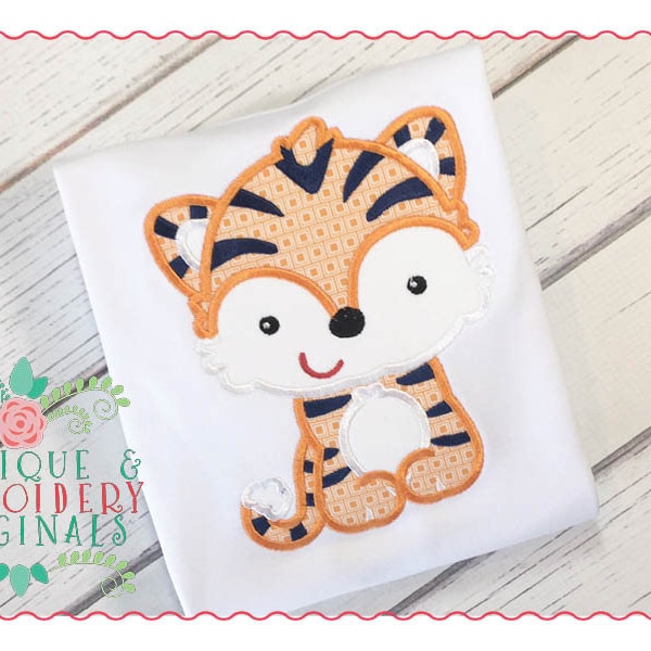 Tiger Mascot Embroidery Applique Design – Football, Zoo (Digital Design)