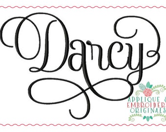 Applique and Embroidery Originals Digital Design - 301 Darcy Font with Alternates Monogram Embroidery Font Design for embroidery machine