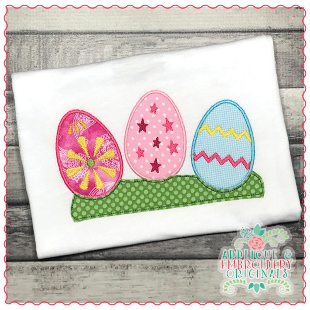 Applique and Embroidery Originals Digital Design - 1594 Triple Egg Trio ...