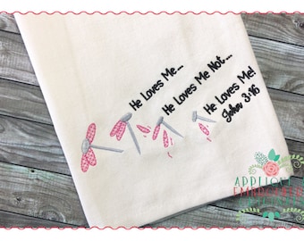 Applique and Embroidery Originals Digital Design - 267 He Loves Me Flower Nail Jesus Saves Easter Embroidery Design, instant download