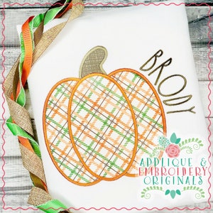 Applique and Embroidery Originals 2810 Simple Pumpkin Applique Design for embroidery machine digital instant download