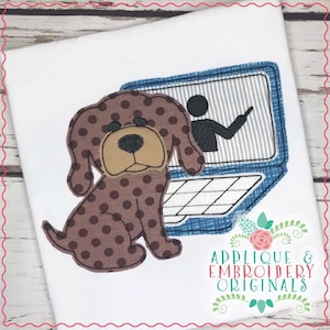 Applique & Embroidery Originals Digital Design 2711 Puppy Virtual Learner All-In-One Applique Design Embroidery Machine instant download