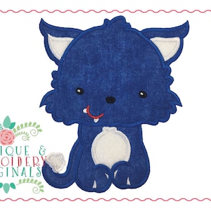 Applique and Embroidery Originals Digital Design - Wildcat Mascot Boy for Football instant download