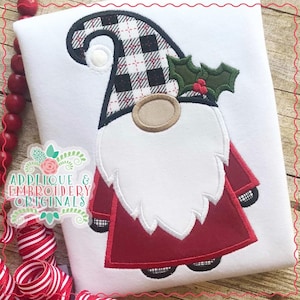 Applique & Embroidery Originals Digital Design 2178 Christmas Gnome All-In-One Applique Design Embroidery Machine instant download