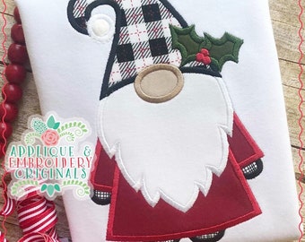 Applique & Embroidery Originals Digital Design 2178 Christmas Gnome All-In-One Applique Design Embroidery Machine instant download