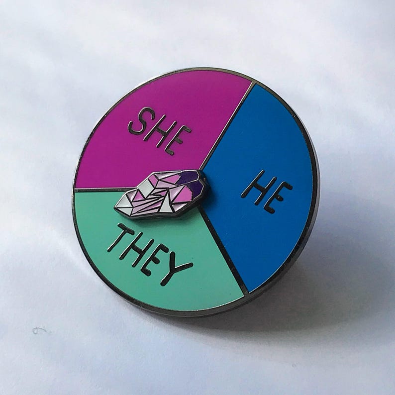 Pronoun Pin - Etsy
