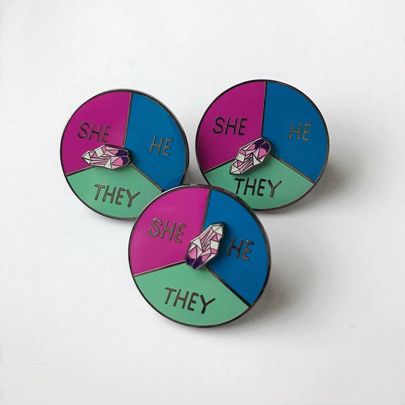 Pronoun Pin - Etsy