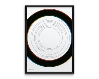 Orbital Discography Print, Album Typography Poster
