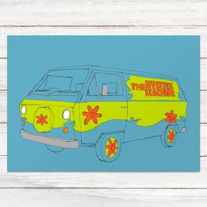 Scooby-Doo Mystery Machine Movie & TV Car/Van Print image 2