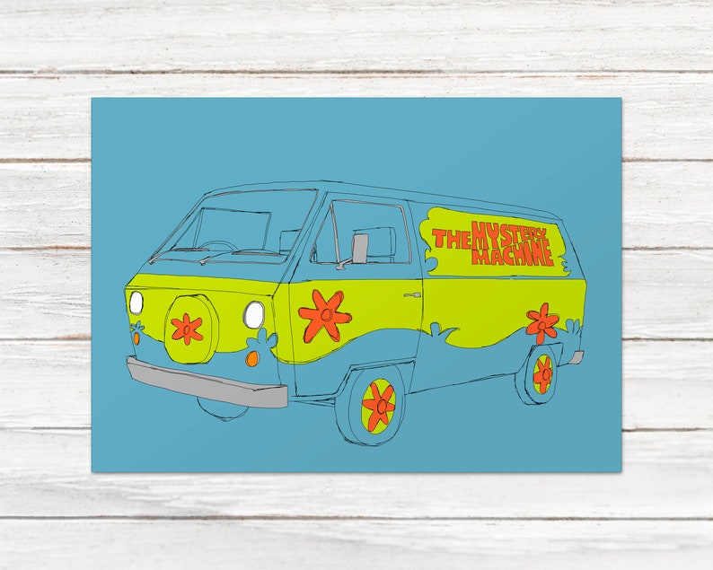 Scooby-Doo Mystery Machine Movie & TV Car/Van Print image 2