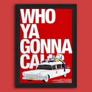 Ghostbusters Movie Poster featuring Ecto-1