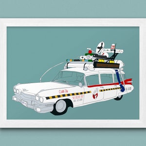 Ecto 1a Movie Car Print - The New & Improved Ghostbusters&#39; Cadillac Miller-Meteor