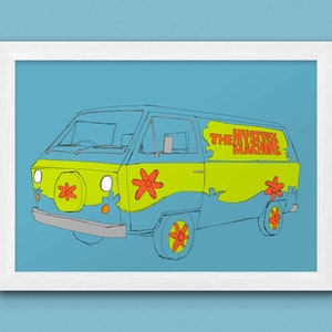 Scooby-Doo Mystery Machine Movie & TV Car/Van Print image 1