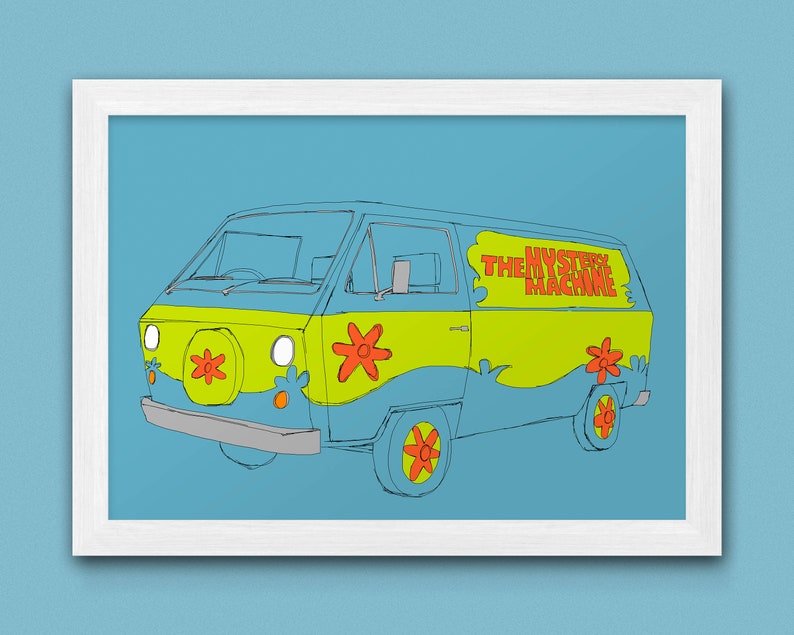 Scooby-Doo Mystery Machine Movie & TV Car/Van Print image 1