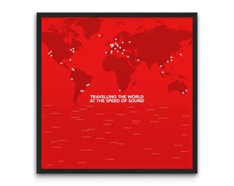 Global Underground Art Print – Legendary Mix Series Location Map – Complete Tracklisting