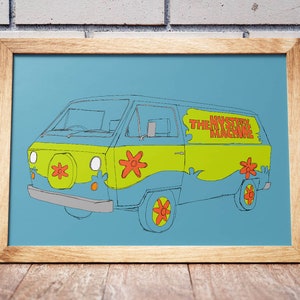 Scooby-Doo Mystery Machine Movie & TV Car/Van Print image 3