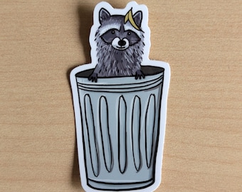 Trash Panda Raccoon Waterproof Sticker
