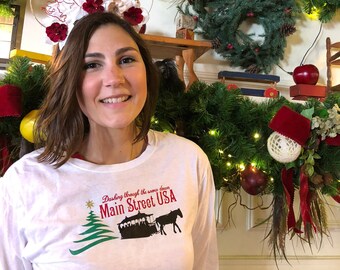 Dashing down Main Street USA - Disney Holiday Inspired Disney Shirt