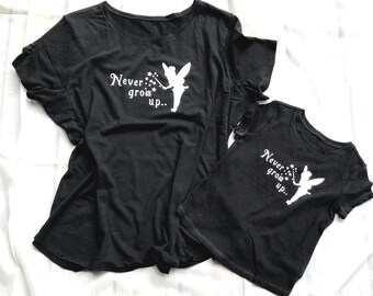 Mamá y yo - Nunca crezcas / Camiseta inspirada en Campanilla