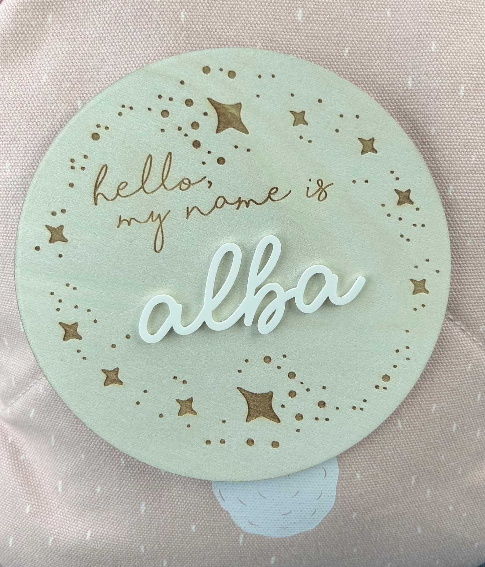 Personalised Baby Name Plate Etsy