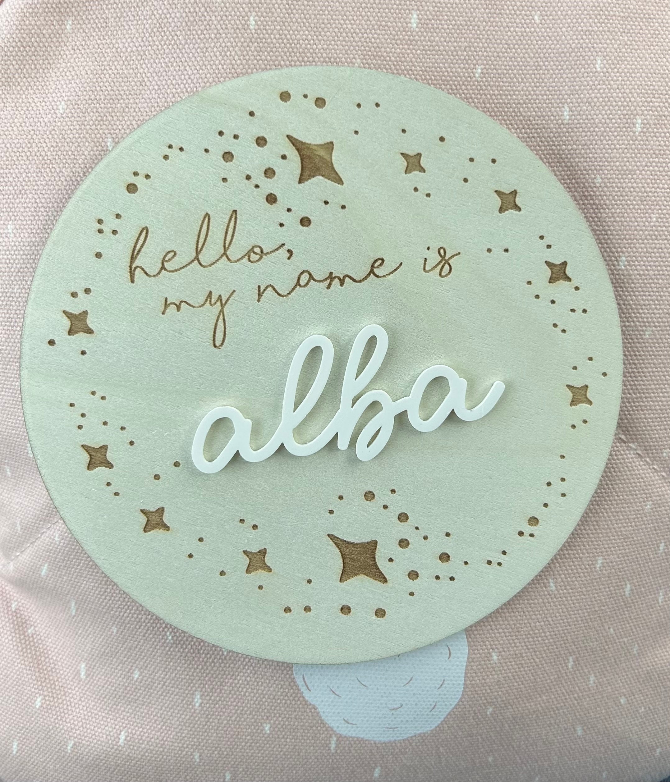 Personalised Baby Name Plate Etsy