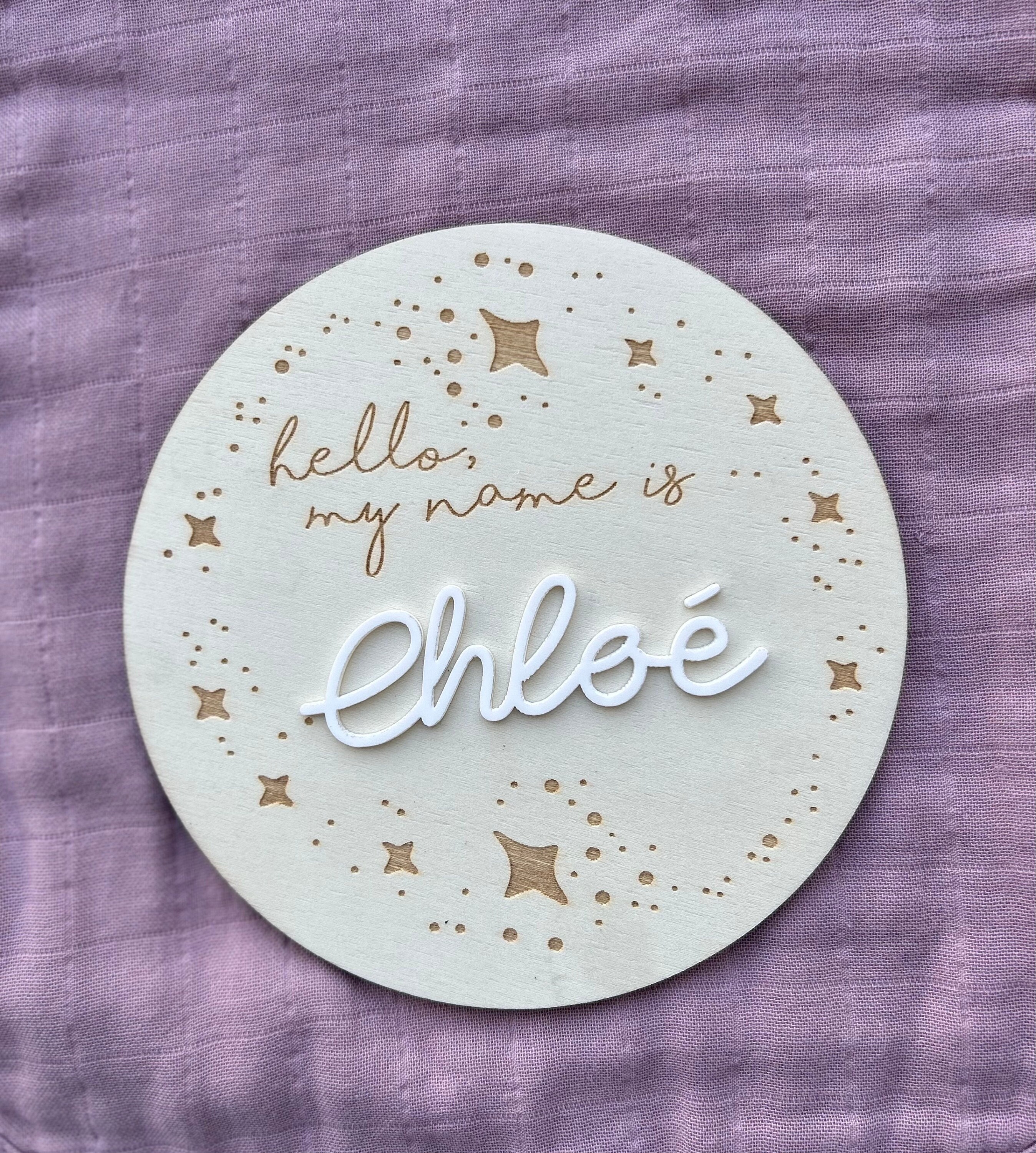 Personalised Baby Name Plate Etsy