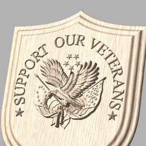 Veteran Support 3D Models - PACT Act Support - CNC File/STL - Wood Carve Project - 3D Print