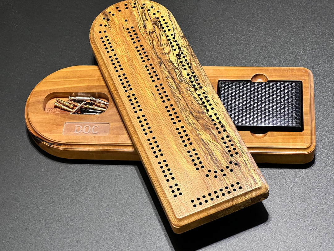 Pivoting Cribbage Board Game Piece Storage CNC Project Etsy Canada