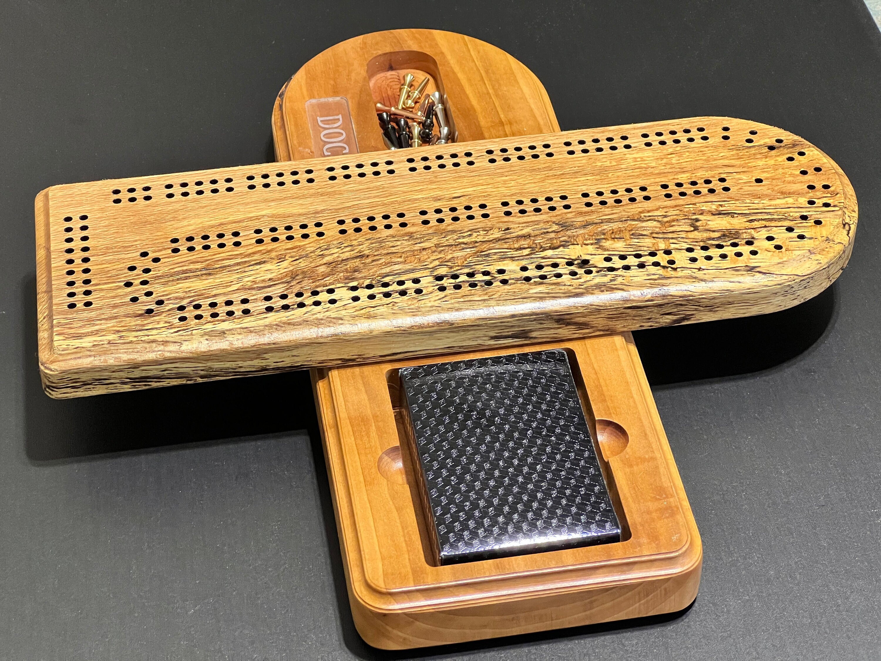 Pivoting Cribbage Board Game Piece Storage CNC Project Etsy Canada