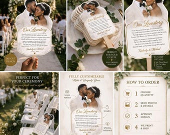 Ventilador de recuerdo de boda