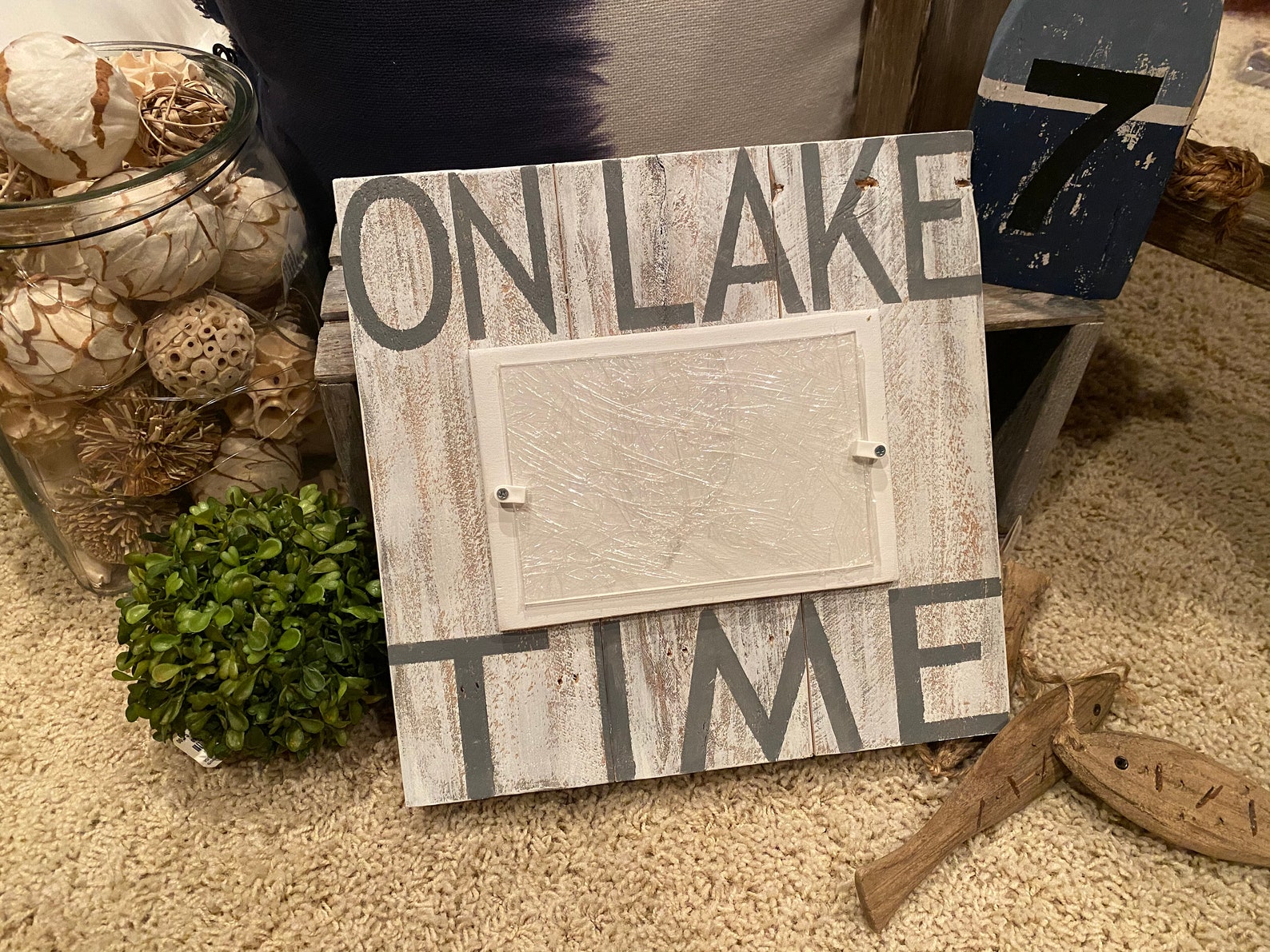 On lake time picture frame lake wood frame on lake time Etsy