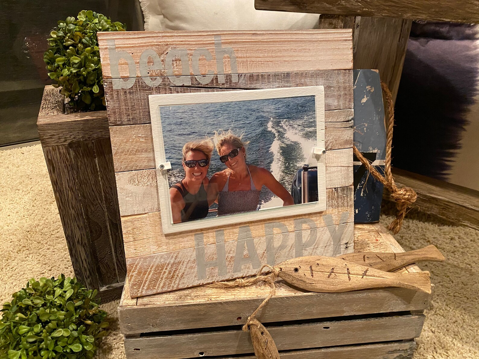 Beach picture frame Beach happy picture frame beach frame Etsy