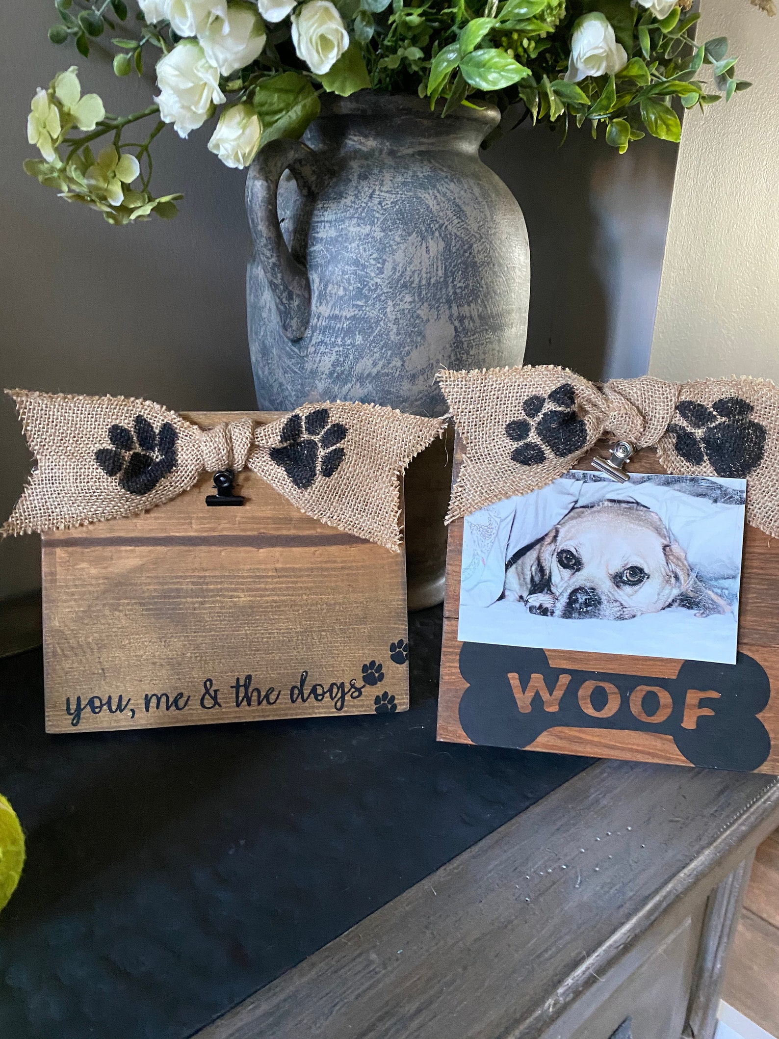 Dog Picture Frame Dog Bone Picture Frame Paw Print Dog | Etsy