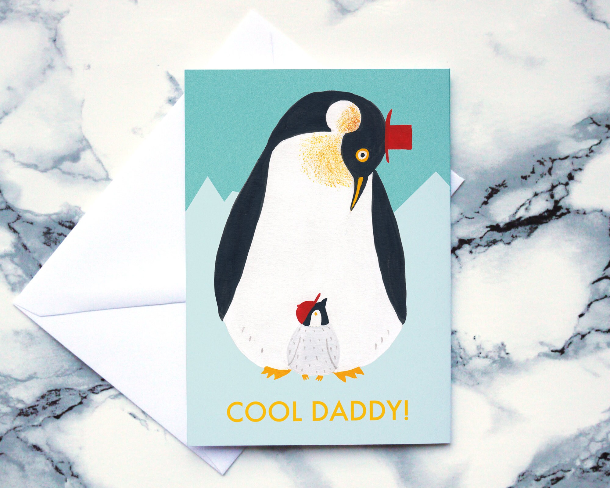 Penguins Daddy With Child Etsy
