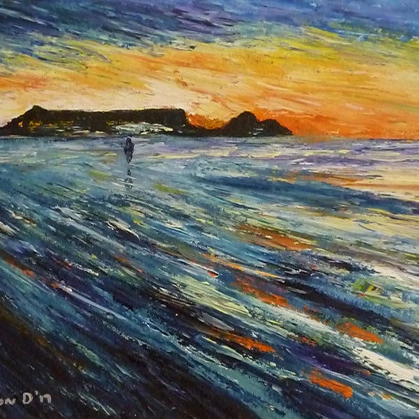 Print Knife Art Abstract Oil Painting   Painting Oil Print  Painting Seascape  Cape Town South Africa Mothers Day