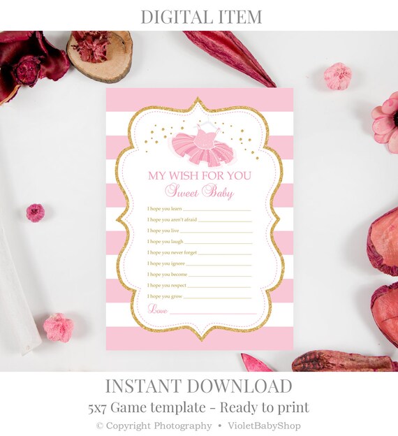 my wishes for you baby shower template printable baby wishes game