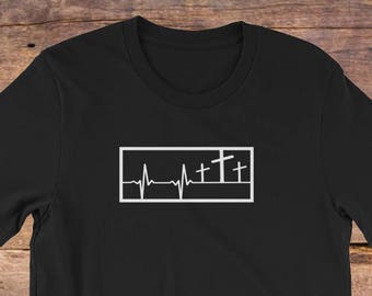 Christian shirt for Men/Christian Graphic T-Shirt/Christian gift/baptism gift/Bible verse t shirts/faith shirt/gift for men/heart beat