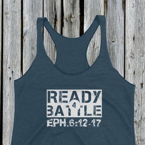 Workout tank for women christian, Running tanks for women bible verse, Jesus shirt for women, Christian shirt, Ready for battle, Gift for ru