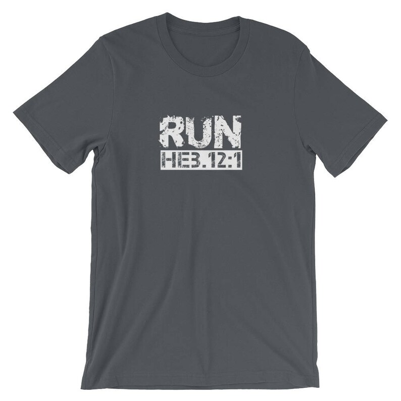 Camisa de 1/cristiana Hebreos 12 para hombres y cristiana gráfico regalo de T-Shirt/cristiano/Bautismo regalo/Biblia verso t camisas de fe camiseta regalo para el corredor imagen 5